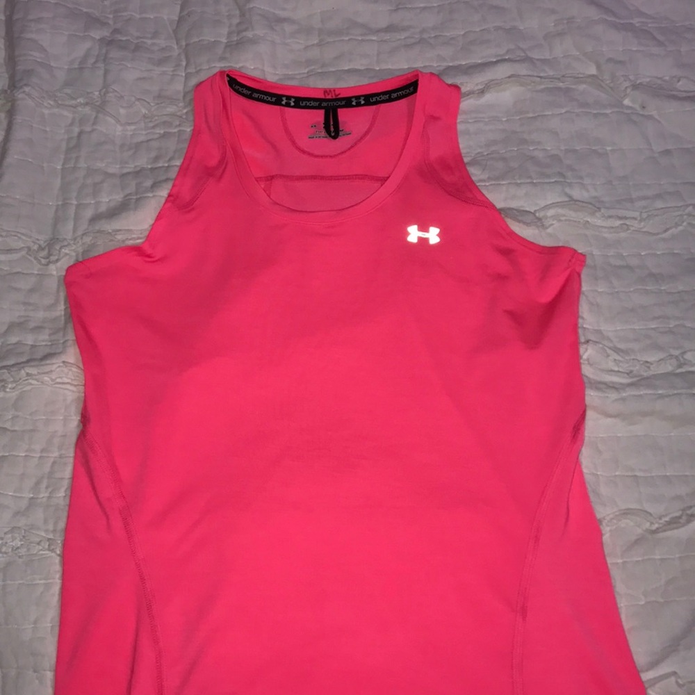 Hot pink under armor workout tank